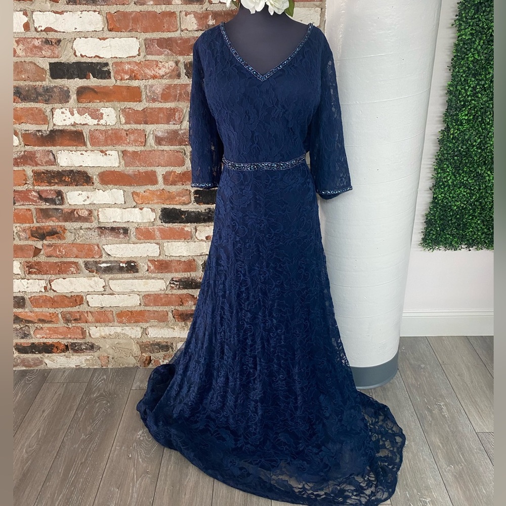 Navy Lace MOB dress